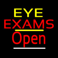 Eye E ams Open Yellow Line Enseigne Néon