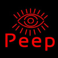 Eye Peep Red Enseigne Néon