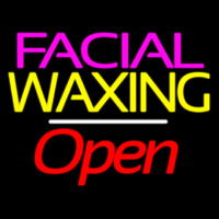 Facial Wa ing Open White Line Enseigne Néon