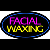 Facial Wa ing Oval Blue Enseigne Néon