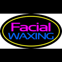 Facial Wa ing Oval Yellow Enseigne Néon