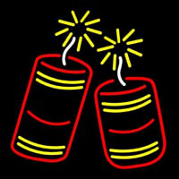 Fire Work Logo Enseigne Néon
