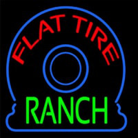 Flat Tire Ranch Enseigne Néon