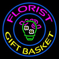 Florist Gifts Baskets Logo Enseigne Néon