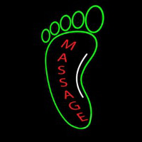 Foot Massage Logo Enseigne Néon