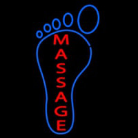 Foot With Double Stroke Massage Enseigne Néon