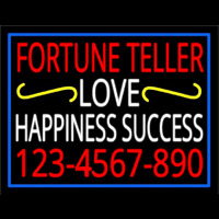 Fortune Teller Love Happiness Success with Phone Number Enseigne Néon