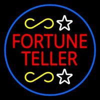 Fortune Teller With Blue Border Enseigne Néon