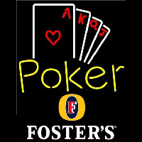 Fosters Poker Ace Series Beer Sign Enseigne Néon