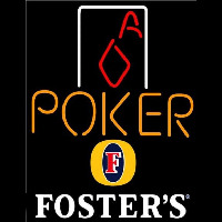 Fosters Poker Squver Ace Beer Sign Enseigne Néon