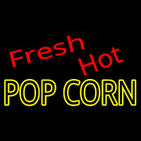 Fresh Hot Popcorn Enseigne Néon