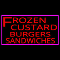 Frozen Custard Burgers Enseigne Néon