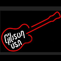 GIBSON USA ELECTRIC GUITAR Enseigne Néon