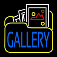 Gallery Icon With Blue Gallery Enseigne Néon