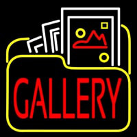 Gallery Icon With Red Gallery Enseigne Néon