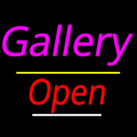 Gallery Open Yellow Line Enseigne Néon