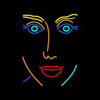 Girl Face Enseigne Néon
