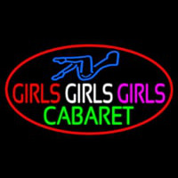 Girls Girls Girls The Cabaret Girl Logo Enseigne Néon