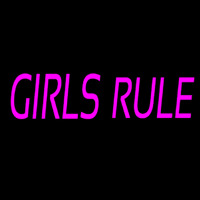 Girls Rule Enseigne Néon