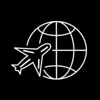 Globe Planet Travel Plane Enseigne Néon