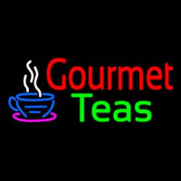 Gourmet Teas With Cup Logo Enseigne Néon