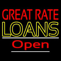 Great Rate Loans Open Enseigne Néon