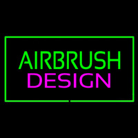 Green Airbrush Design Pink Green Border Enseigne Néon