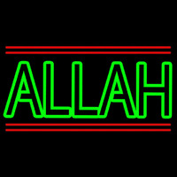Green Allah Red Line Enseigne Néon
