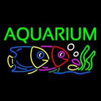 Green Aquarium Fish 2 Enseigne Néon