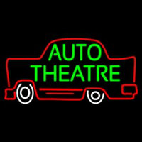 Green Auto Theatre Car Logo Enseigne Néon