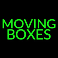 Green Block Moving Bo es Enseigne Néon