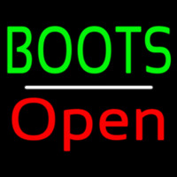 Green Boots Open With Line Enseigne Néon