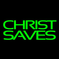 Green Christ Saves Enseigne Néon