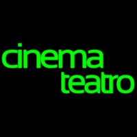 Green Cinema Teatro Enseigne Néon