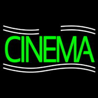 Green Cinema With Lines Enseigne Néon