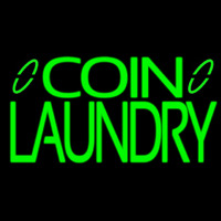 Green Coin Laundry Enseigne Néon