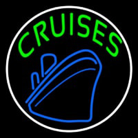 Green Cruises With White Border Enseigne Néon