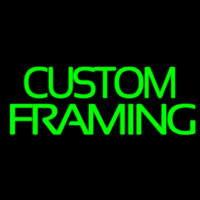 Green Custom Framing Enseigne Néon