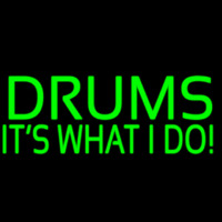 Green Drums 1 Enseigne Néon
