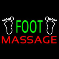 Green Foot Massage With Logo Enseigne Néon