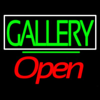 Green Gallery Block With Open 2 Enseigne Néon