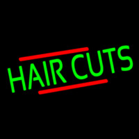 Green Hair Cuts Enseigne Néon
