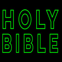 Green Holy Bible Enseigne Néon