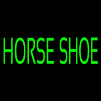 Green Horse Shoe Enseigne Néon
