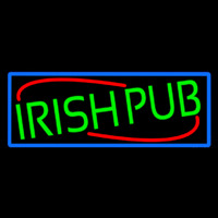 Green Irish Pub With Blue Border Enseigne Néon