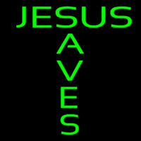 Green Jesus Saves Enseigne Néon