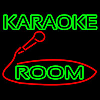 Green Karaoke Rooms Enseigne Néon