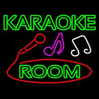 Green Karaoke Rooms Enseigne Néon