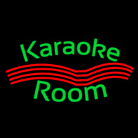 Green Karaoke Rooms Enseigne Néon