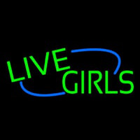 Green Live Girls Enseigne Néon